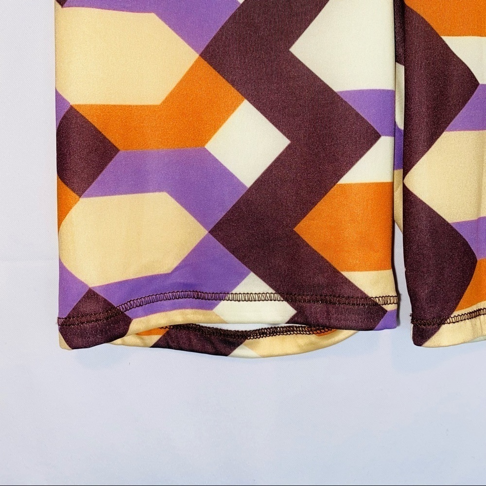 NWOT Zara Blogger Favorite Geometric Retro Printed Bike Shorts Size Small - Picture 5 of 7